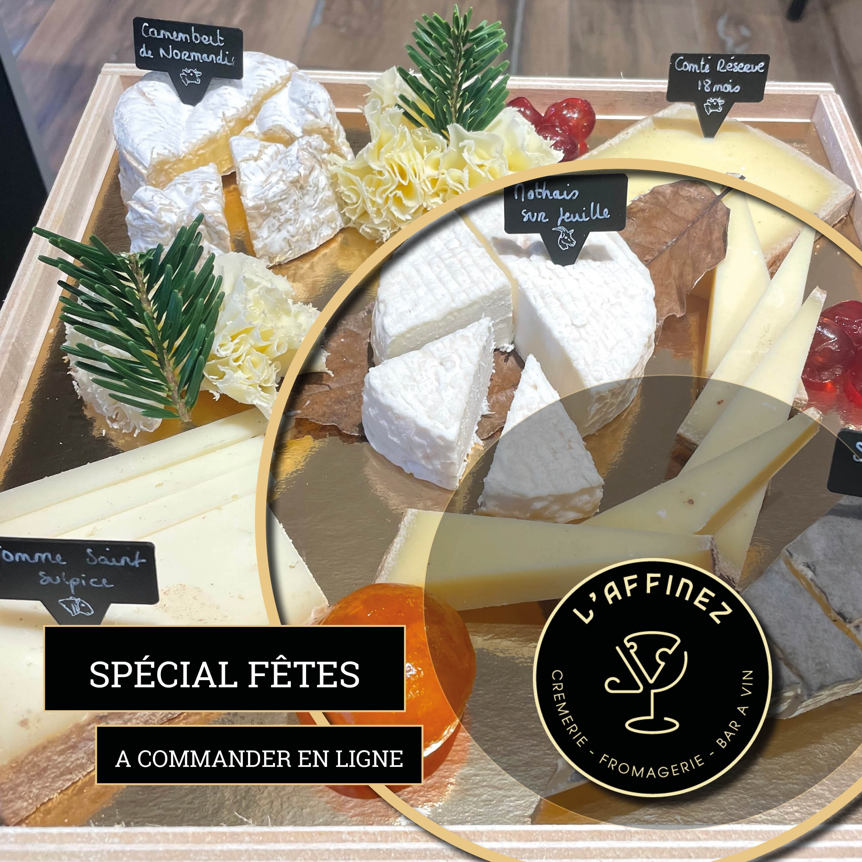 Des superbes plateaux de fromages pour les Fêtes de fin d’année en un clic !