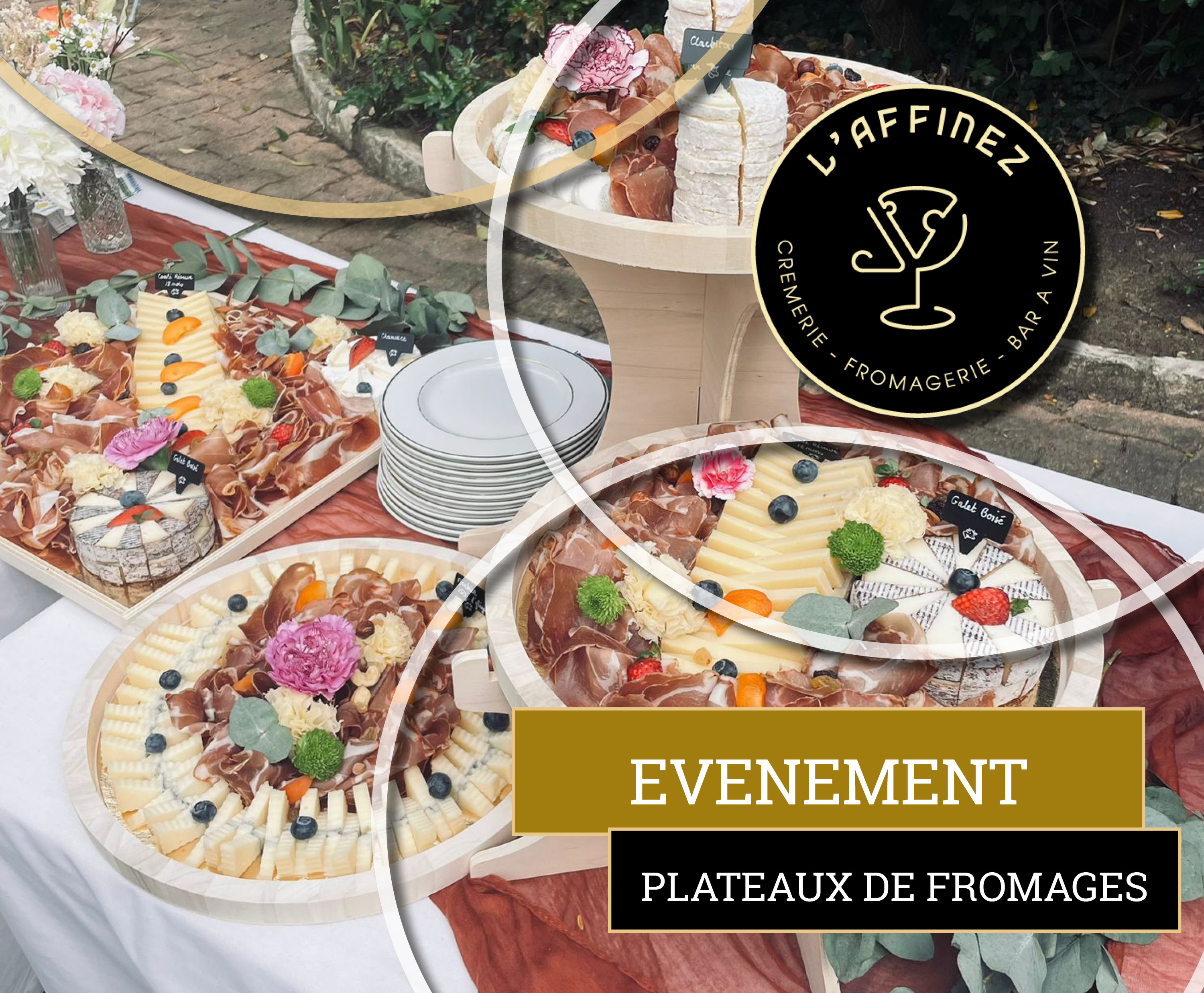 Traiteur : plateau de fromage événementiel mariage